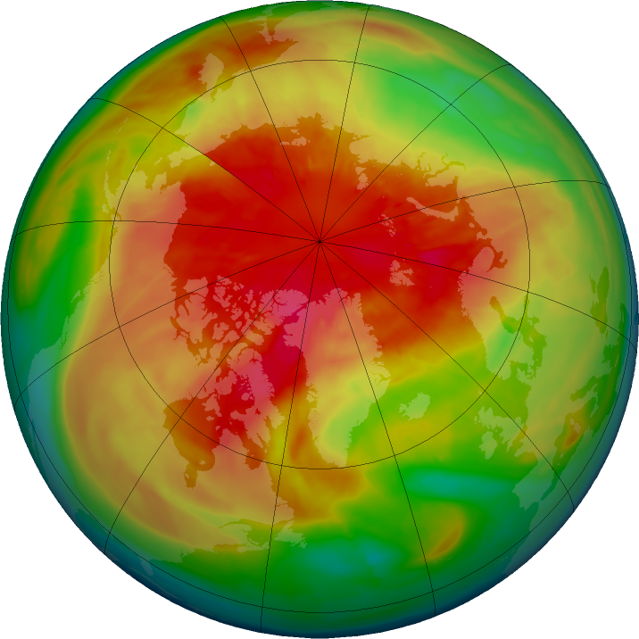 Arctic ozone map for 17 March 2016